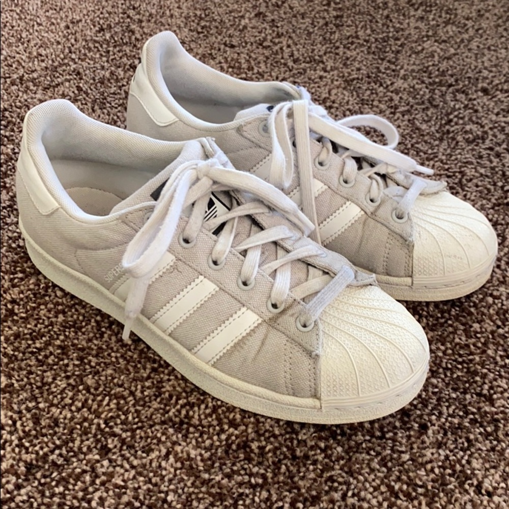 Adidas Women's Gray and White Sneakers